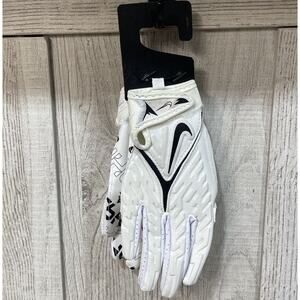 NWT Nike Youth Small Superbad 6.0 Football Gloves Black White Grip Cushion